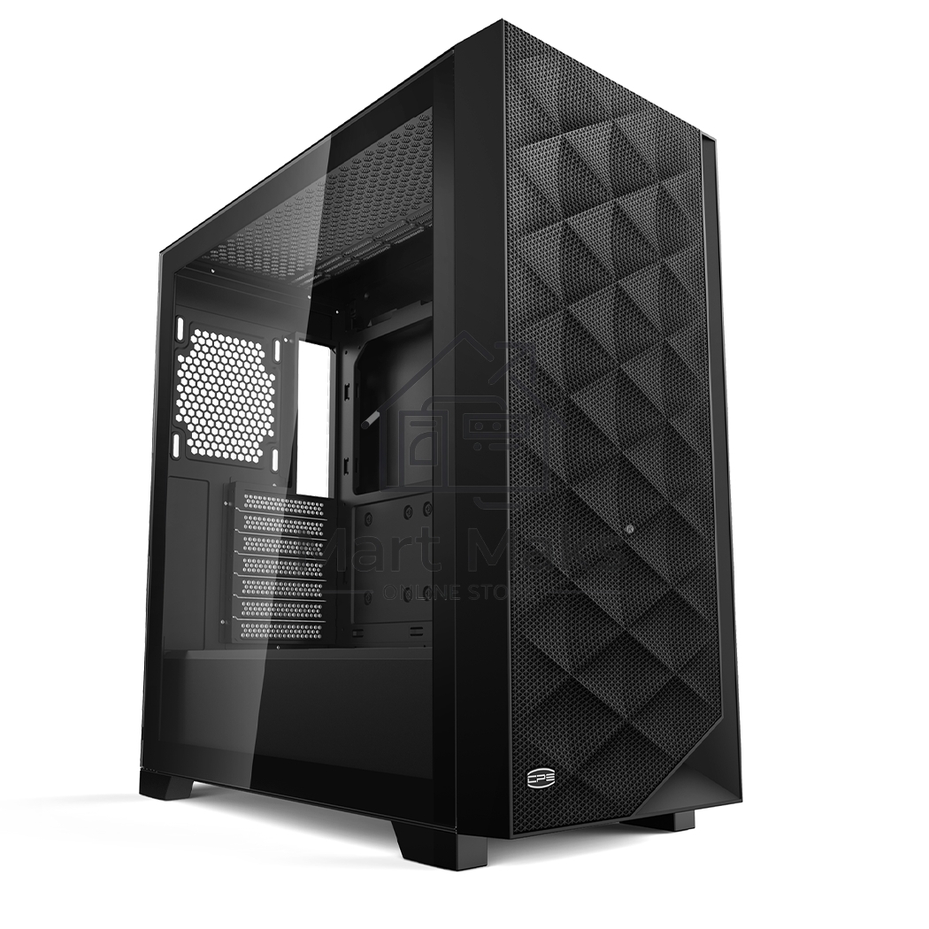 Компьютерный корпус без блока питания PCCooler C3D510 BK, Mesh Mid Tower, черный, TG, 0.7 SPCC, no fans E-ATX, ATX, mATX, mITX 170/390/205mm 2x2.5