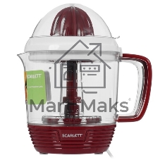 Соковыжималка Scarlett SC-JE50C08 красный/белый, цитрусовая, 25 Вт, 1200 мл, механическое