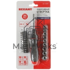 Отвертка шлицевая Rexant SL 3х75 мм, двухкомпонентная рукоятка