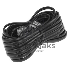 Кабель телефонный аппарат-розетка Cablexpert TC6P4C-5M-BK, 5 м черный