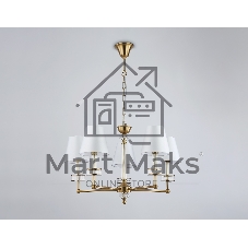 Люстра Ambrella light LH71021/5 BS/WH латунь/белый E14*5 max 40W D670*1130