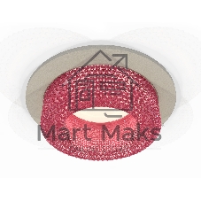 Комплект встраиваемого светильника Ambrella light XC7623022 SGR/PI серый песок/розовый MR16 GU5.3 (C7623, N7193)
