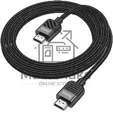 Кабель Hoco US09 ver2.0 HDMI (m) HDMI (m) 2м черный (пакет)