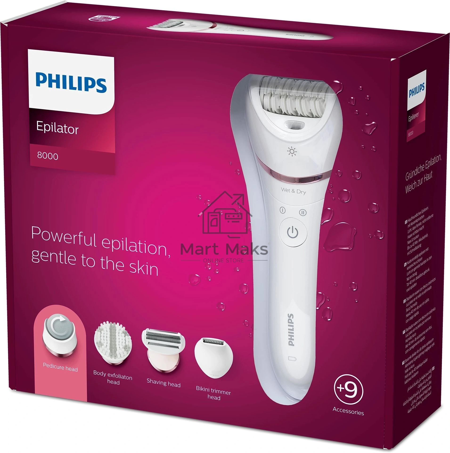 Эпилятор Philips Series 8000 BRE740/11 (требуется адаптер)