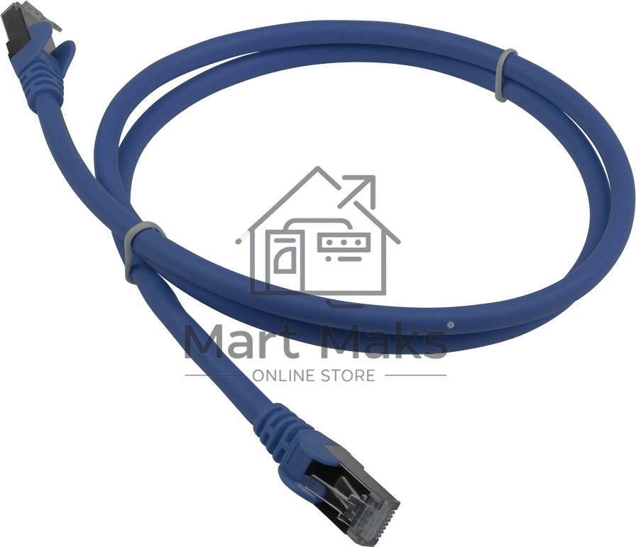 Патч-корд Lanmaster LAN-PC45/S6A-0.5-BL FTP RJ-45 вил.-вилка RJ-45 кат.6A 0.5м синий LSZH (уп.:1шт)