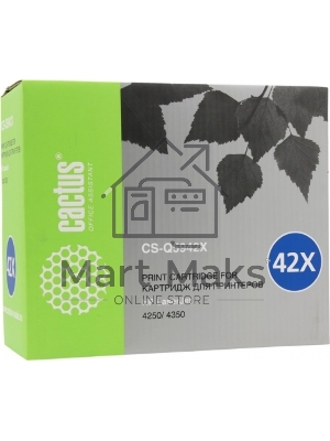 Картридж лазерный Cactus CS-Q5942X черный (20000 стр.) для HP 4250/4350