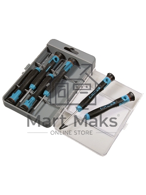 Набор отверток GROSS 13347для точной механики crmo двухкомпонентные рукоятки 6шт. пласт. бокс