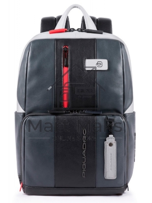 Рюкзак Piquadro Urban CA3214UB00BM/GRN серый/черный натур.кожа Рюкзак Piquadro Urban CA3214UB00BM/GRN серый/черный натур.кожа