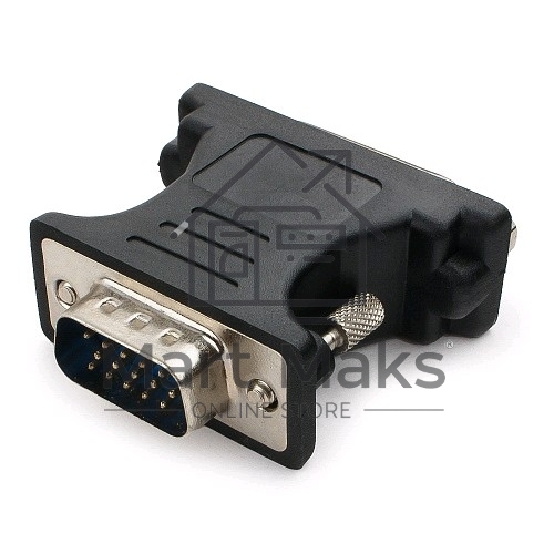 Переходник Cablexpert VGA-DVI, 15M/25F, черный, пакет (A-VGAM-DVIF-01)