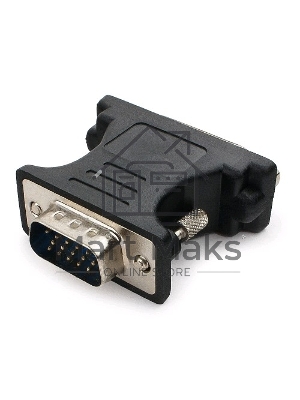Переходник Cablexpert VGA-DVI, 15M/25F, черный, пакет (A-VGAM-DVIF-01)