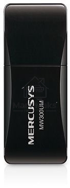 Сетевой адаптер USB2.0 адаптер Mercusys MW300UM, 300Мбит/с, компактный