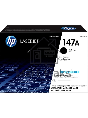Картридж лазерный HP 147A W1470A черный (10500стр.) для HP LaserJet M610dn