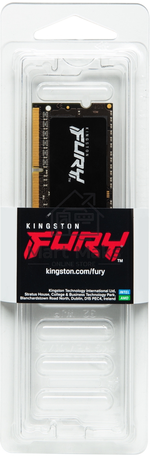 Оперативная память Kingston Fury Impact, DDR4, 32GB (1x32GB), 3200MHz, CL20, SO-DIMM