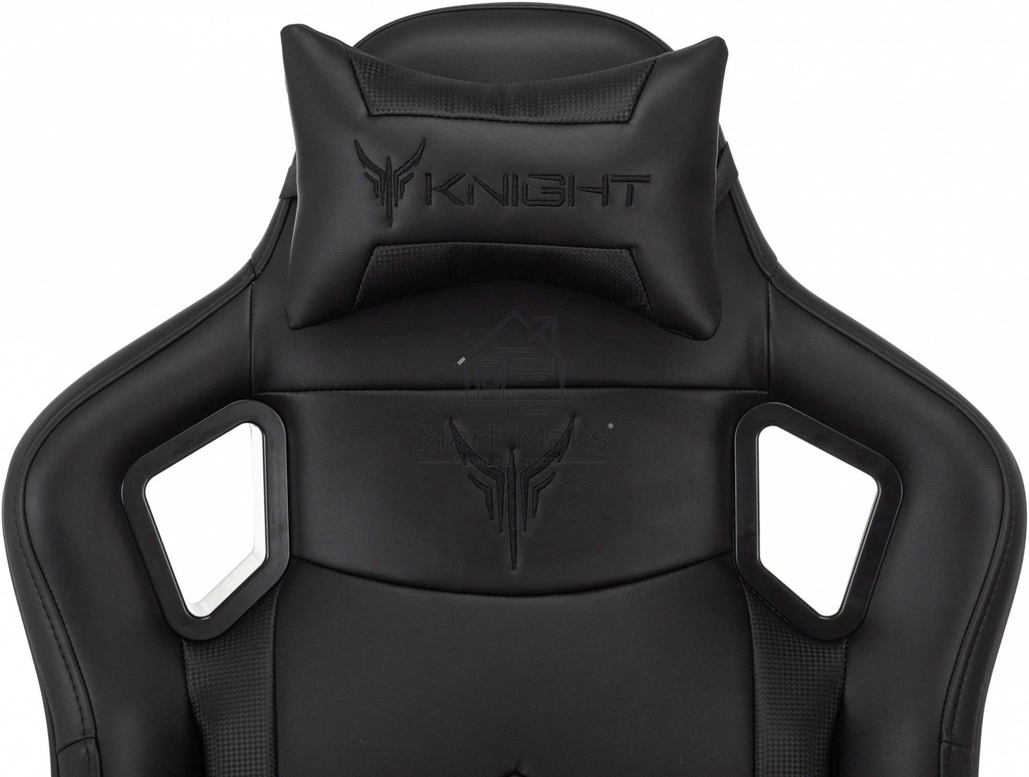 Кресло игровое Knight Gladiator черный, эко.кожа, крестов. металл