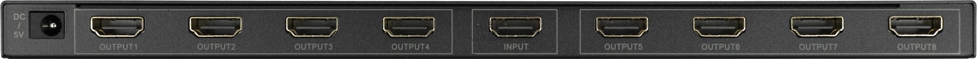 Сплиттер аудио-видео Premier 5-872-8V2 HDMI (f)/8xHDMI (f) черный