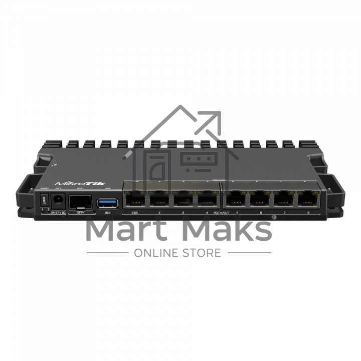 Маршрутизатор Mikrotik RB5009UPr+S+IN,7х 1G RJ45, 2.5G RJ45, 10G SFP+, 1xPoE in, 7x PoE out