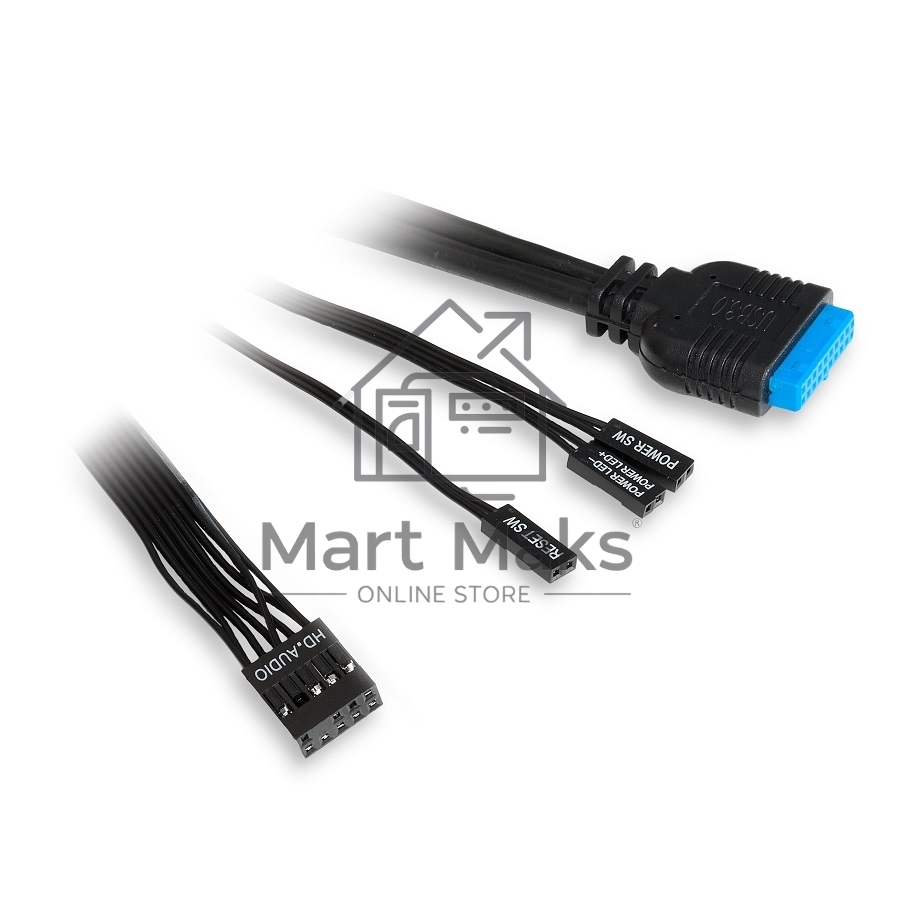 Компьютерный корпус без блока питания HSPD M210, Mesh Mid Tower, Black, 0.7 SPCC, 1x90mm mATX, mITX 140/280/150mm 1x2.5