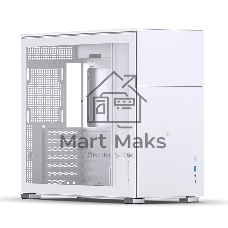 Корпус без блока питания Case JONSBO D41 STD, Midi-Tower, TG, no fan, 1xUSB-A 3.2 + 1xUSB-C 3.2, ATX, mATX White