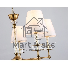 Люстра Ambrella light LH71021/5 BS/WH латунь/белый E14*5 max 40W D670*1130