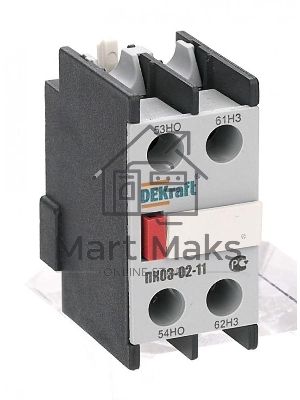 Приставка контактная доп. контакты 1НО+1НЗ лицев. DEKraft 24100DEK