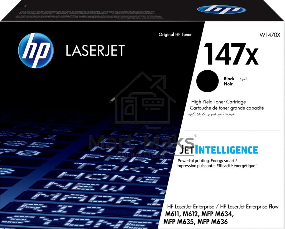 Картридж лазерный HP 147X W1470X черный (25200стр.) для HP LaserJet M610dn