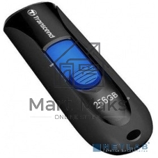 Флешка USB Transcend JetFlash 790 (TS256GJF790K), 256Gb, USB 3.1, R/W 90/40, черный/синий
