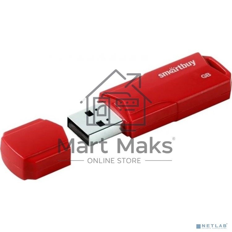 Флешка USB SmartBuy CLUE Red (SB8GbCLU-R), 8Gb, USB 2.0, R/W 20/10, красный