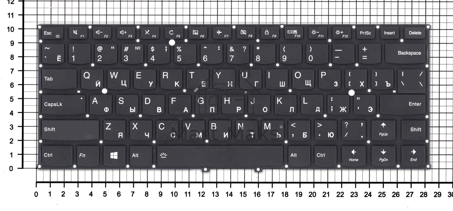 Клавиатура для ноутбука Lenovo 920-13IKB черная с подсветкой