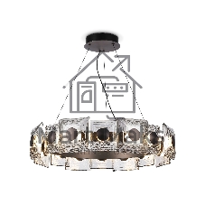 Светильник Ambrella light LH31030 GR/SM серый/дымчатый 72W 3000K D700*150