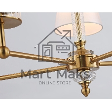 Люстра Ambrella light LH71021/5 BS/WH латунь/белый E14*5 max 40W D670*1130