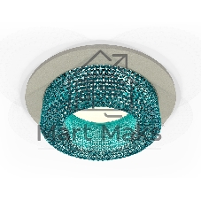Комплект встраиваемого светильника Ambrella light XC7623023 SGR/BL серый песок/голубой MR16 GU5.3 (C7623, N7194)