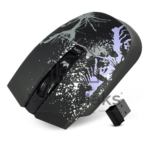 Мышь беспроводная Crown CMM-930W черный, 1600 dpi, радиоканал, USB, кнопки - 4