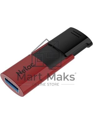 Флешка USB Netac U182 NT03U182N-256G-30RE, USB 3.0 256Gb, retail version, черный/красный