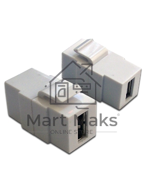 Модуль Keystone, USB 2.0, тип A, мама-мама, 180 градусов, белый