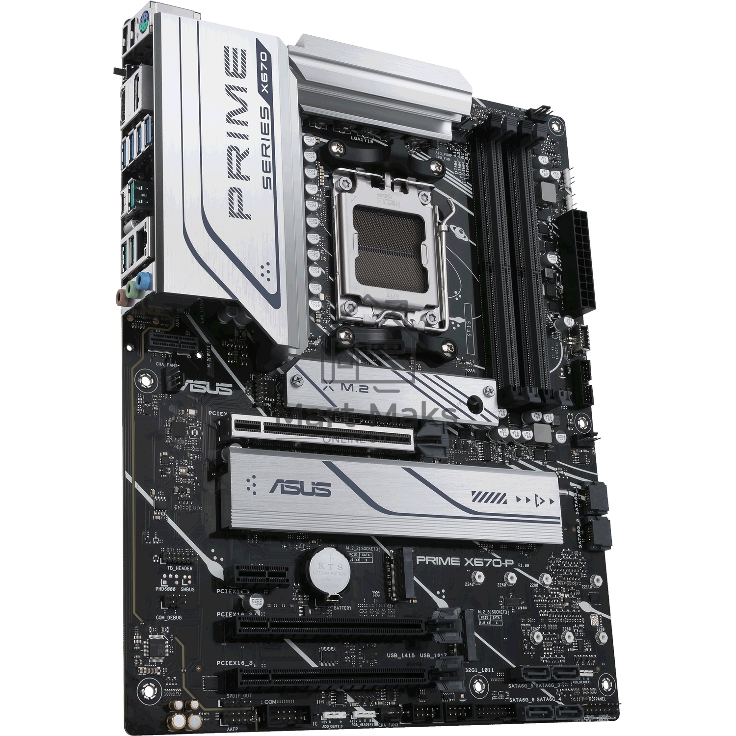 Материнская плата ASUS PRIME X670-P, AM5, AMD X670, 4xDDR5, 6xSATA, 3xM.2, 1xPCI-E 4.0 x16, 2xPCI-E 4.0 x4, 1xPCI-E x1, 1xHDMI, 1xDP, 1x 2.5Gb LAN, 2xUSB-A 2.0, 3xUSB-A 3.2 Gen 1, 3xUSB-A 3.2 Gen 2, 1xUSB-C 3.2 Gen 2x2, 3x3.5 мм, 7.1, ATX.