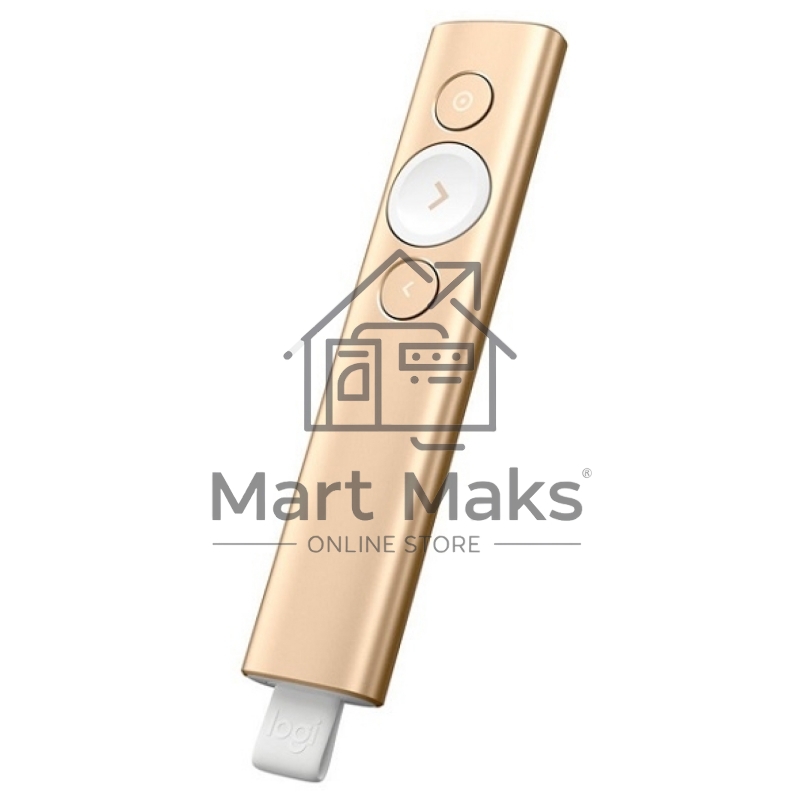Презентер Logitech Spotlight золотистый, радиоканал, USB, кнопки - 3