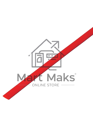 Трубка термоусаживаемая ТУТ 50,0/25,0мм, красная, упаковка 10 шт. по 1м, PROconnect