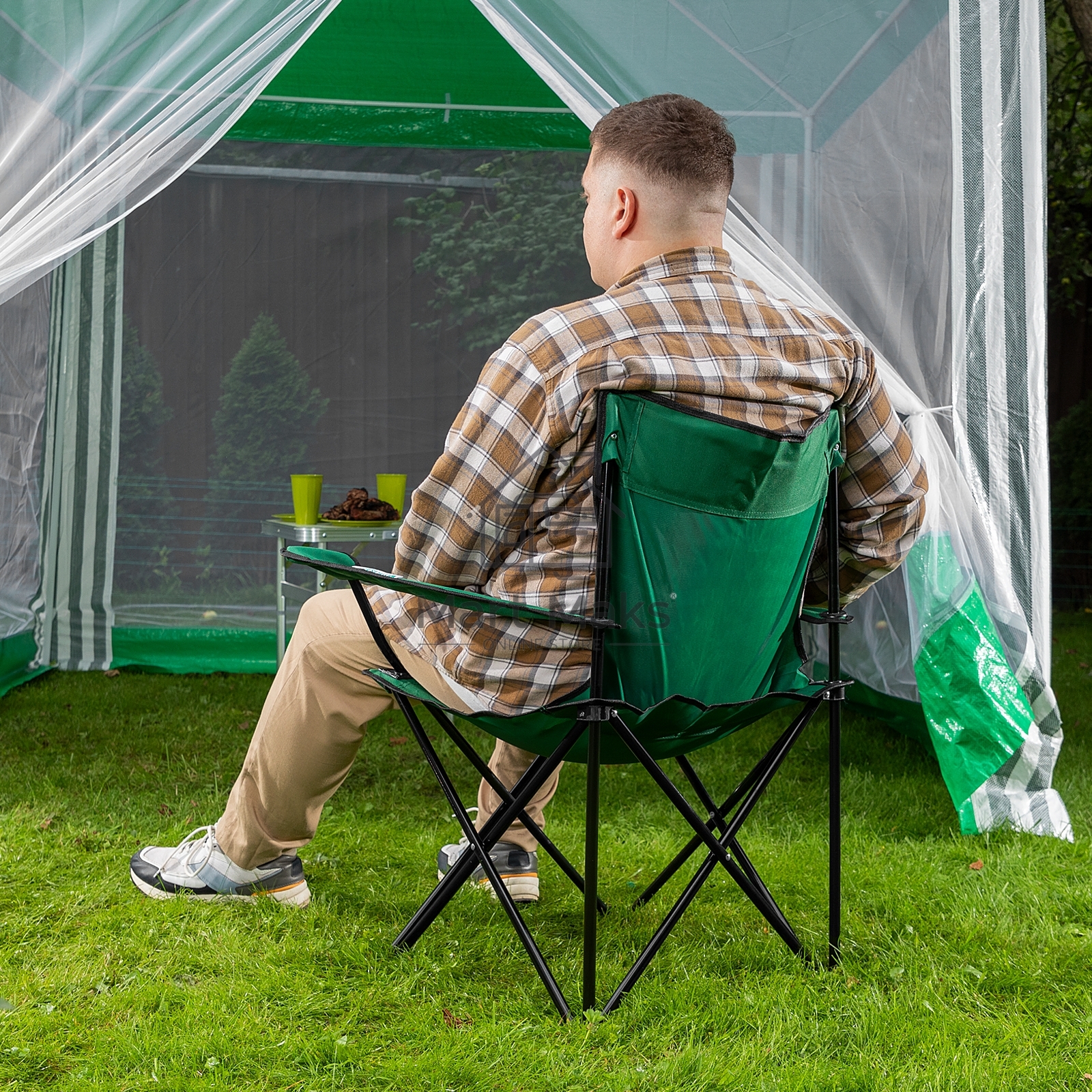 Стул складной PALISAD Camping с подлокотниками и подстаканниками 81х51х86 см 69608