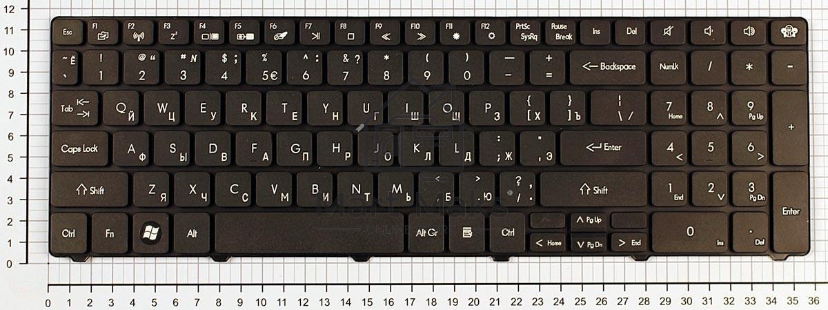 Клавиатура для ноутбука Packard Bell TM81 TM86 TM87 TM89 TM94 TM82 TX86/NV50 черная