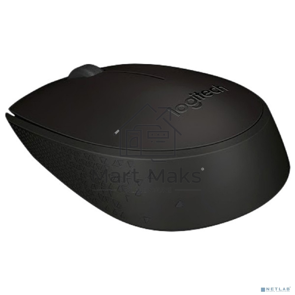Мышь беспроводная Logitech B170 черный, 1000 dpi, радиоканал, USB, кнопки - 3