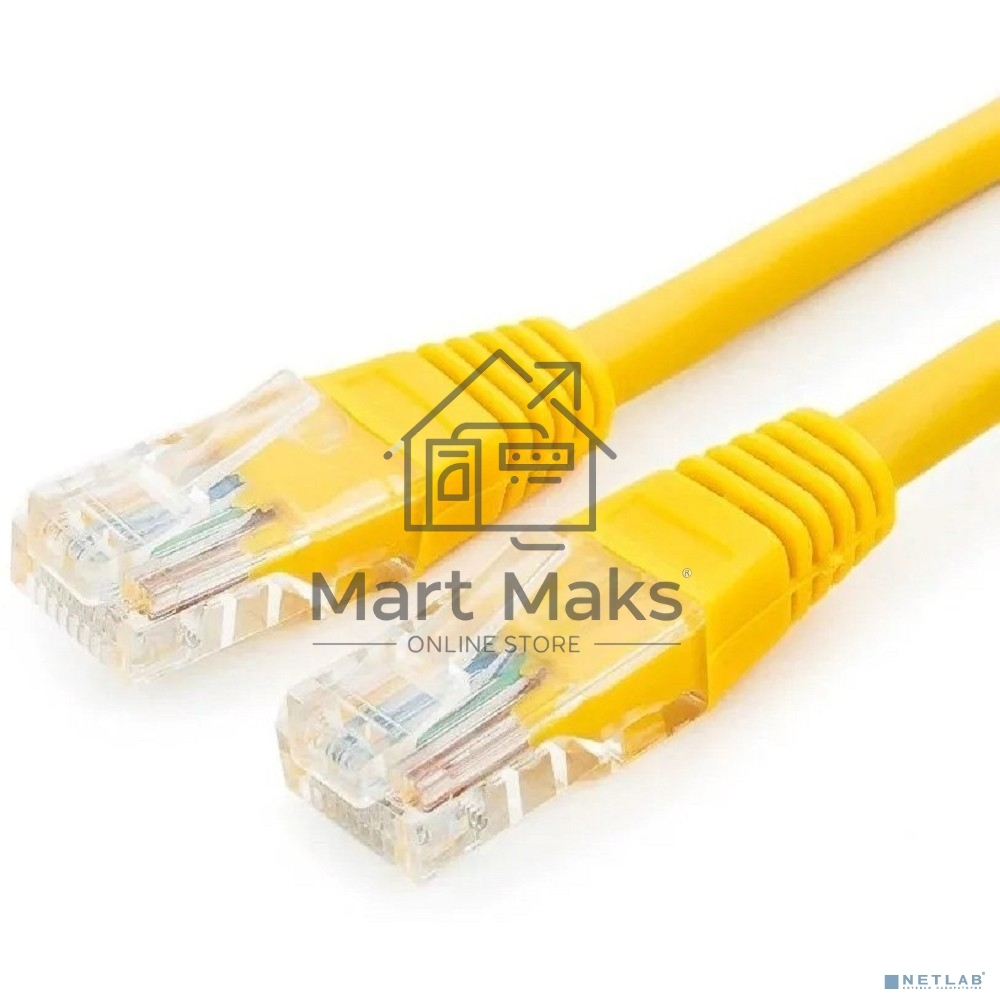Патч-корд UTP Cablexpert кат.5e, 0.5м, литой, многожильный (желтый)