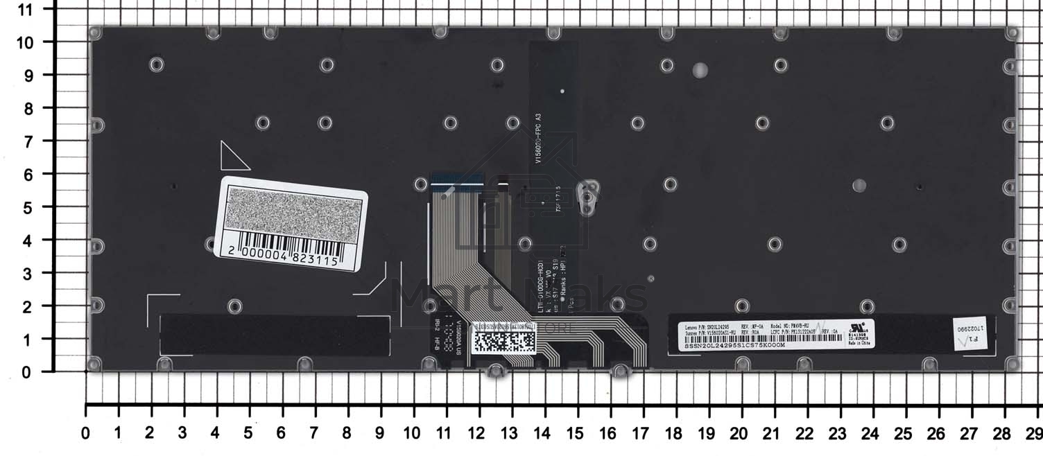Клавиатура для ноутбука Lenovo 920-13IKB черная с подсветкой