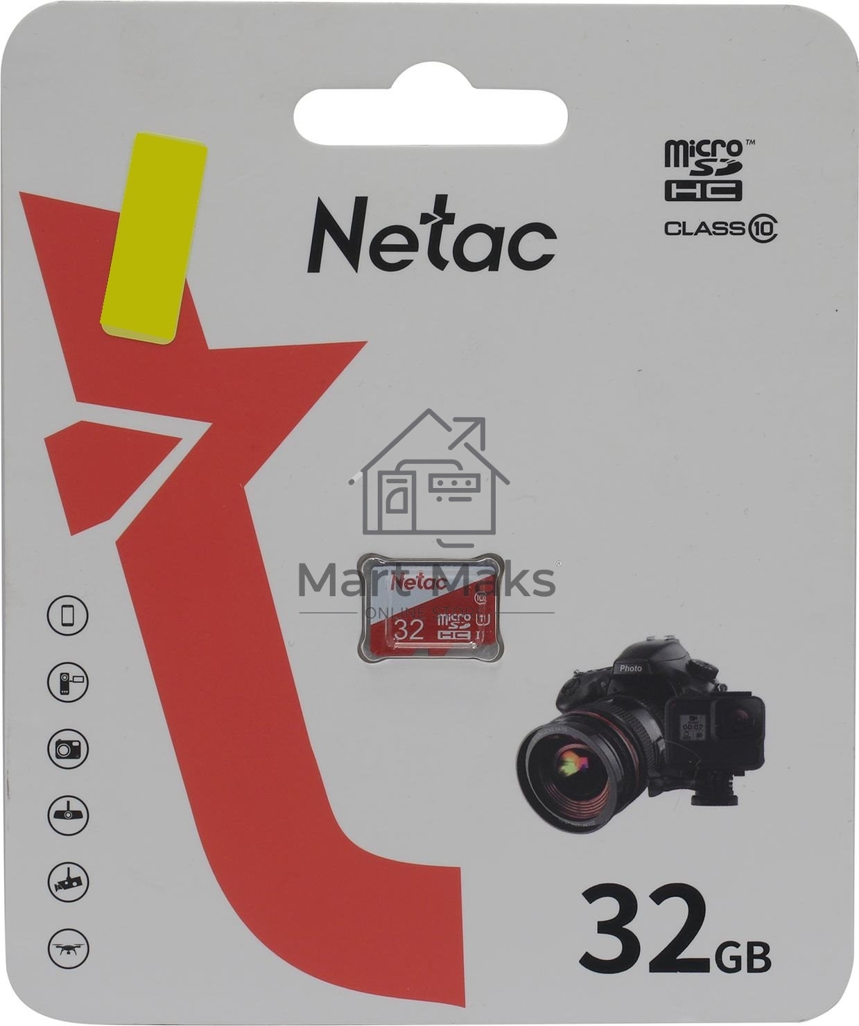 Карта памяти Netac P500 ECO 32GB MicroSDHC C10 up to 80MB/s, retail pack card only