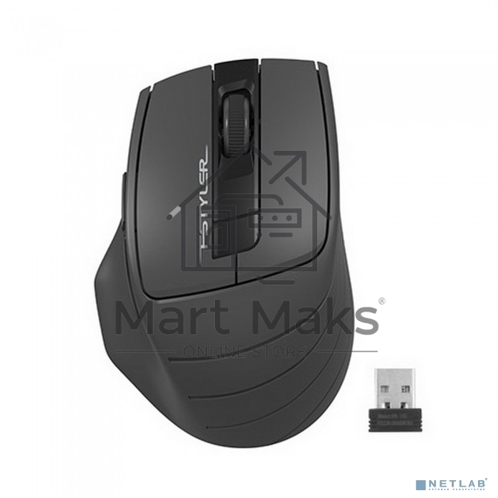 Мышь беспроводная A4Tech Fstyler FG30S серый, 2000 dpi, радиоканал, USB, кнопки - 6