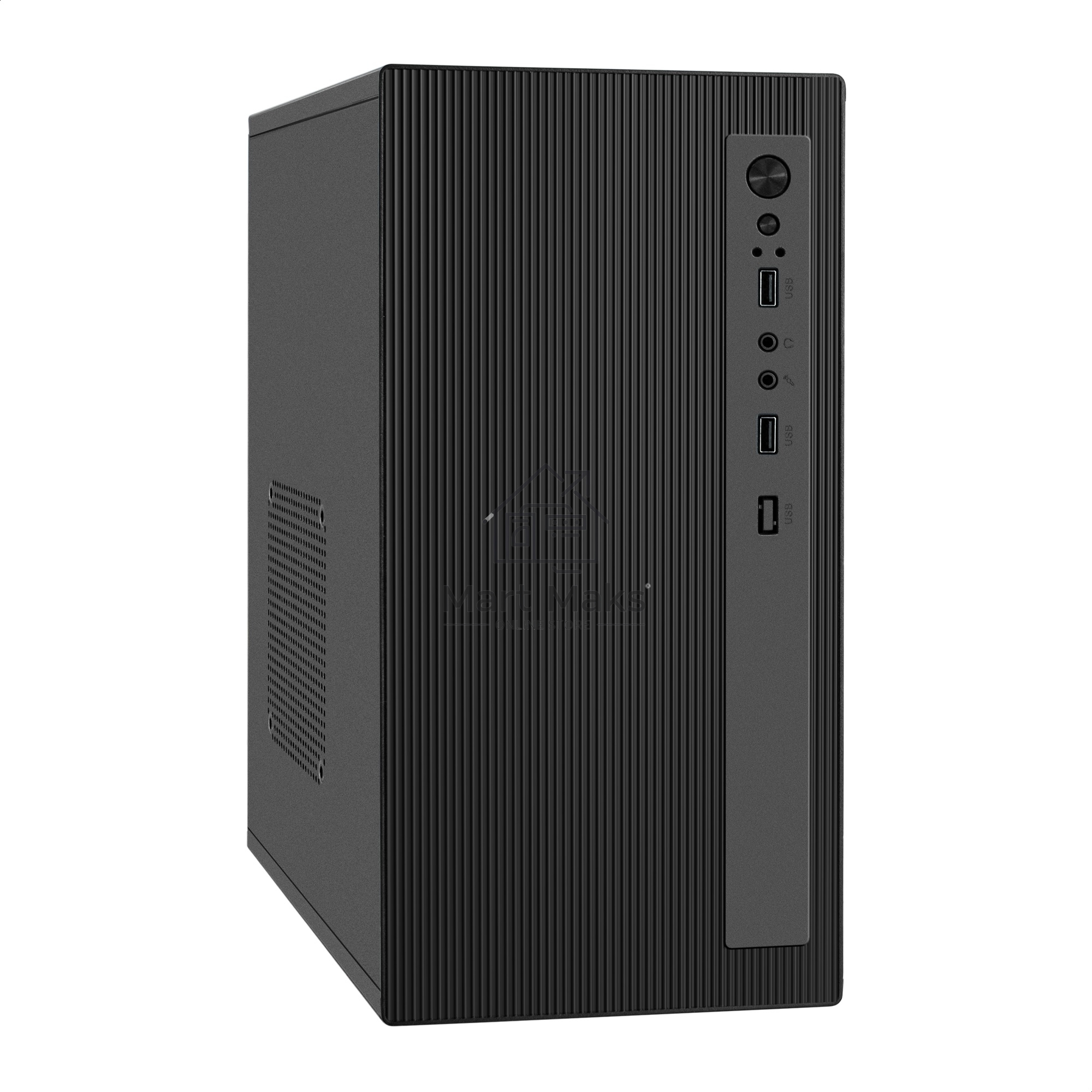 Корпус Minitower ExeGate BAA-303M-AAA350 (mATX, БП AAA350 с вент. 8см, 2*USB, HD Audio, черный)