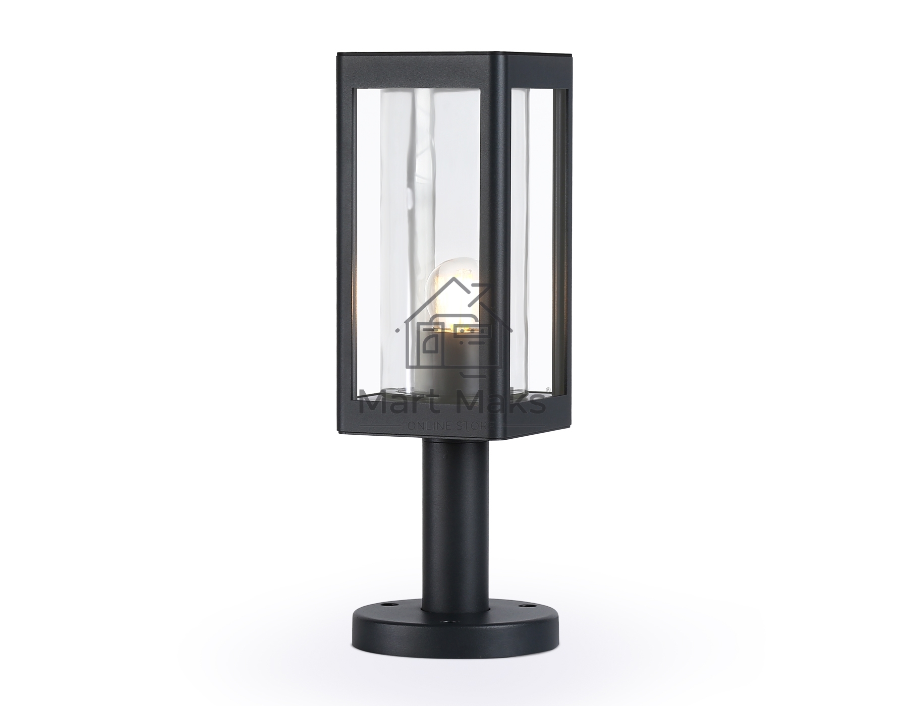 Светильник Ambrella light ST2411 BK/CL черный/прозрачный IP54 E27 max 40W 110*110*350