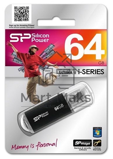 Флешка USB R/W Silicon Power R/W USB Drive 64Gb Ultima II SP064GBUF2M01V1K USB2.0, Black