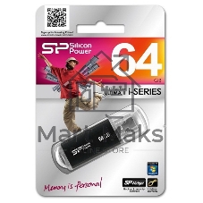 Флешка USB Silicon Power R/W USB 64Gb Ultima II SP064Gb,UF2M01V1K USB 2.0, черный