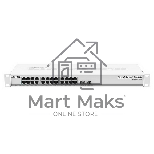 Коммутатор MikroTik CSS326-24G-2S+RM 24х Gigabit RJ45, 2х SFP+