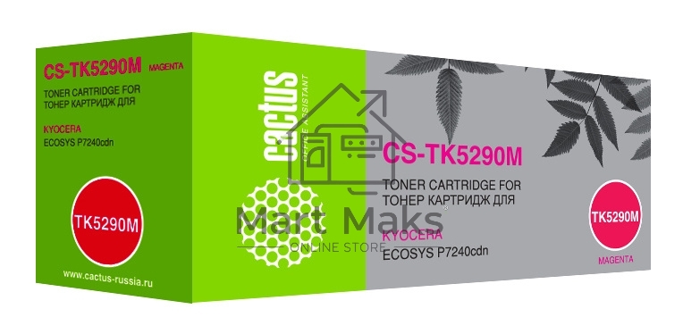 Картридж лазерный Cactus CS-TK5290M пурпурный (13000 стр.) для Kyocera ECOSYS P7240cdn